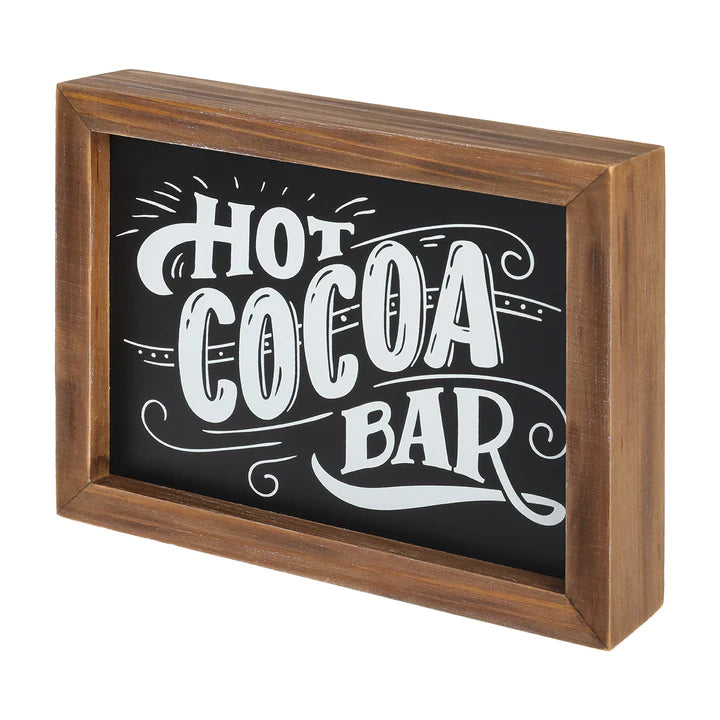 Hot Cocoa Bar Block Sign