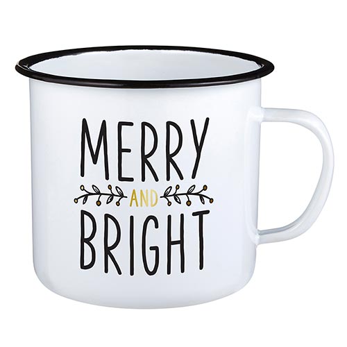 Merry & Bright Enamel Mug