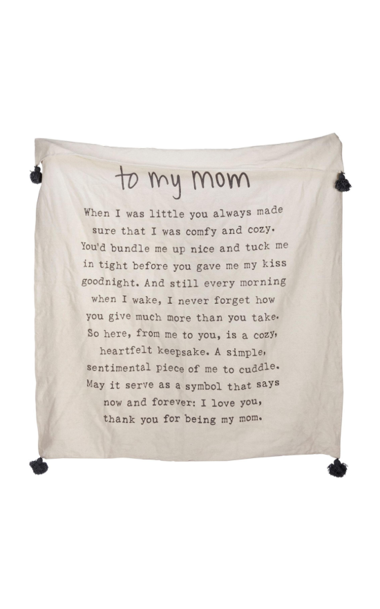 To My Mom Throw Blanket