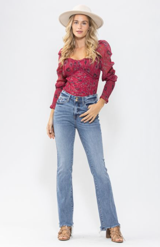 Ruthie Double Button Bootcut - Curvy