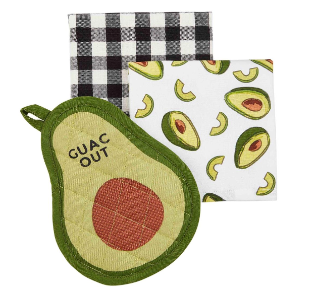 Avocado Oven Mitt & Towel Set
