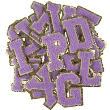 Chenille Letter Patch (Purple)