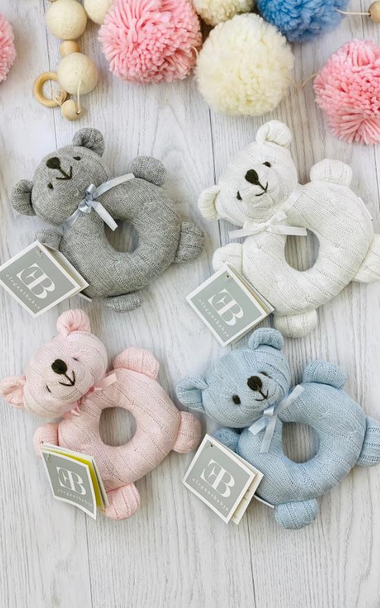 Elegant Baby Bear Knit Rattle-Elegant Baby-Sandy&