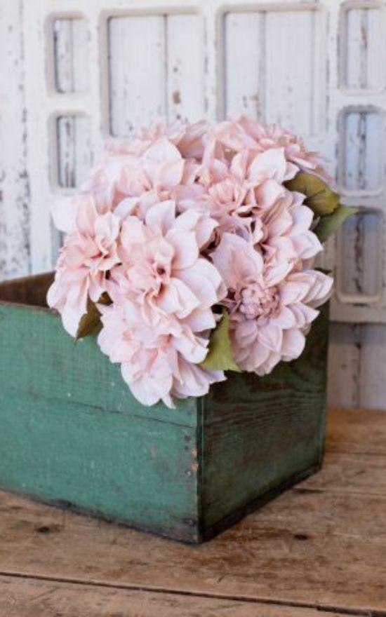 *Floral Pick - 28" Blush Dahlia-Ragon House-Sandy&