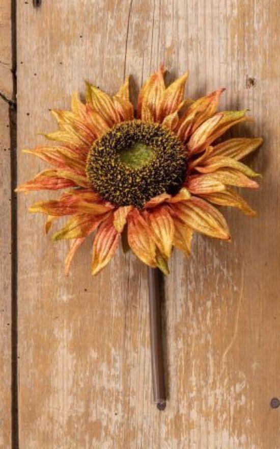 *Floral Pick - 8" Sunflower-Ragon House-Sandy&