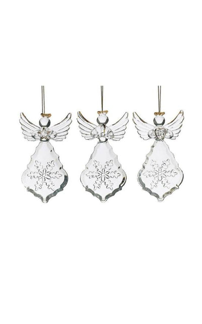 Glass Embossed Angel Ornament-Burton & Burton-Sandy's Secret Wednesdays Unique Boutique