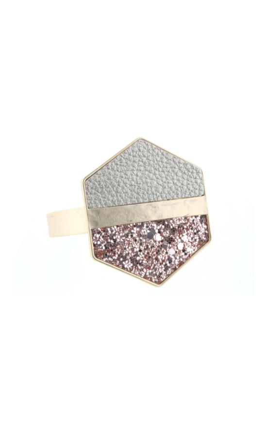 *Jane Marie Hexagon Pendant Cuff Bracelet-Jane Marie-Sandy&
