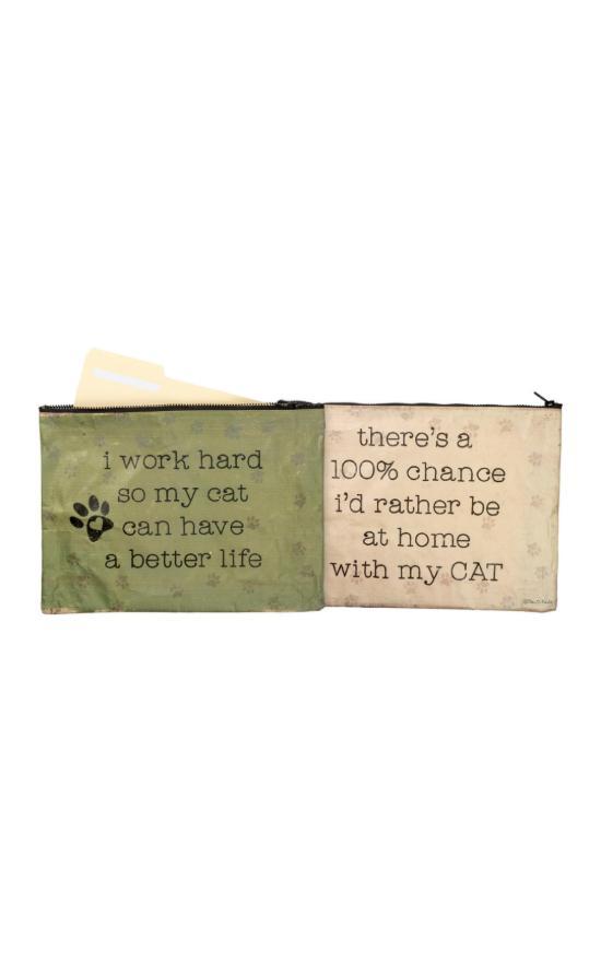 I Work Hard So My Cat Can Have A Better Life Zipper Folder-Kathy&