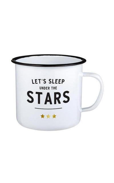 Lets Sleep Under The Stars Enamel Mug-Santa Barbara Design Studio-Sandy's Secret Wednesdays Unique Boutique