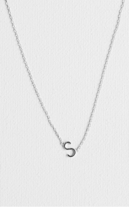 *Silver Luxe Initial Necklace-Sandy&