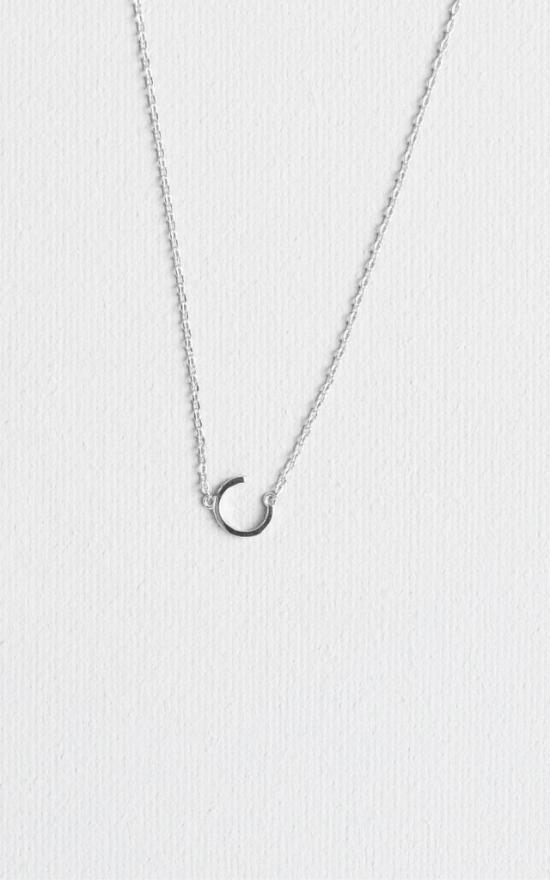 *Silver Luxe Initial Necklace-Sandy&