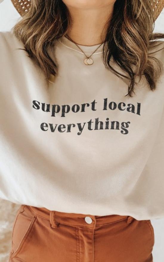 Oat Collective Support Local Everything Pullover-Oat Collective-Sandy&