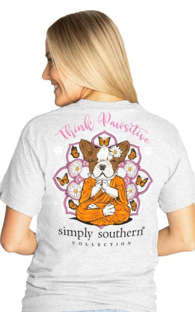 Simply Southern Think Pawsitive Tee-Simply Southern-Sandy's Secret Wednesdays Unique Boutique